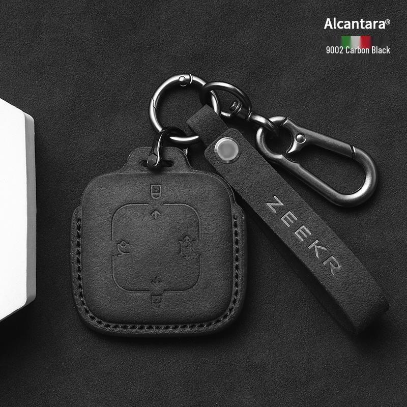 Zeekr 001/X/009 Key Case: High-End Suede Button Shell for Full Coverage and Simple Modification 1