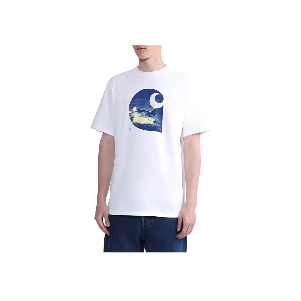 Carhartt WIP Landscape Print Short Sleeve T-Shirt Men tops White CHXTEI030185IWHX