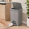 Double Open Lid Wastebasket Pedal Trash Can, with Dual-mode Lid, Easy Access Garbage Modern Bathroom Waste Can Odor-proof Slim Solid Color Basket, for