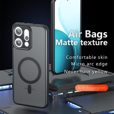 Do etui Oppo Reno14 1Reno13 14F 13F Pro Matowe Magsafe Odporne na upadki Wbudowana poduszka powietrzna Narożnik Materiał nieżółknący Miękkie etui