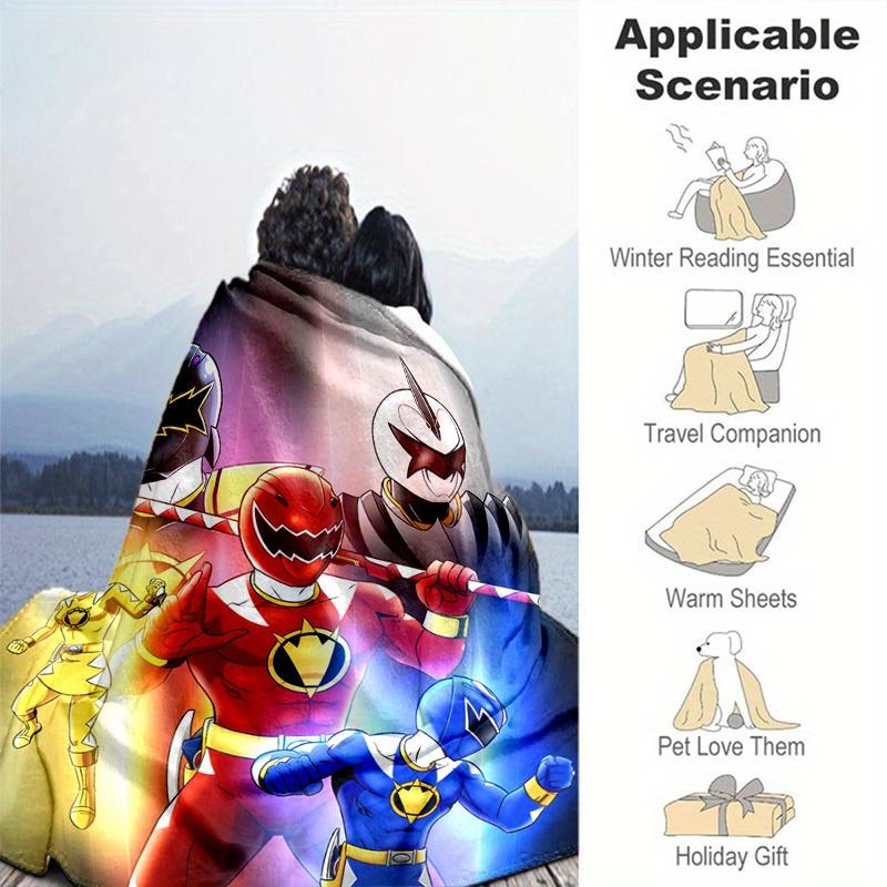 1pcPower Rangers Blanket - Soft and Comfortable for All Seasons - Perfect Gift for Fans of