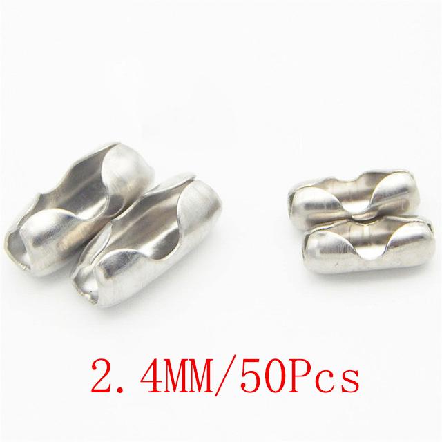 10meters/roll 1.5/2/2.4mm Beaded Ball Stainless Steel Chain Bulk Chains for DIY Necklaces Bracelet Keychain Jewelry Making