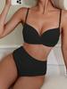 New solid color sexy bikini split swimsuit women's bikini beach hot spring swimsuit