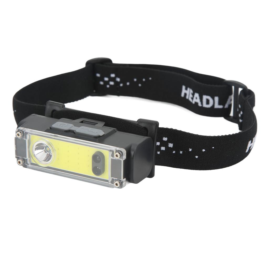Induction COB Headlight XPE COB Headlamp Fixed Focusing Waterproof TYPE C Fast Charging Headlight with LED Indicator
