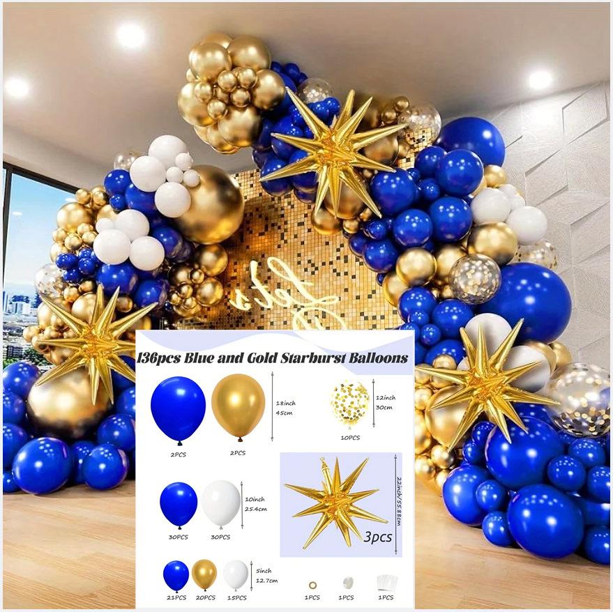 Exploding Star Balloon Chain Set for Parties and Events - Advanced Decorative Background