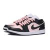 Jordan Air Jordan 1 Dopamine Dressing Abrasion Resistant Low top Vintage Basketball Shoes Women's Black Pink DC0774-101(Team32-)