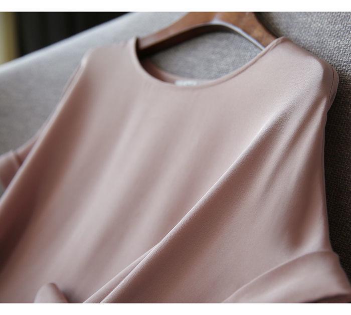 Elegant Mist Pink Lace A-Line Midi Dress with Short Sleeves for Spring & Summer