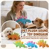Durable Plush Dinosaur Dog Toy Squeaky Chew Toy Soft Stuffed Animal Pet Toy for Aggressive Chewers and Interactive Play