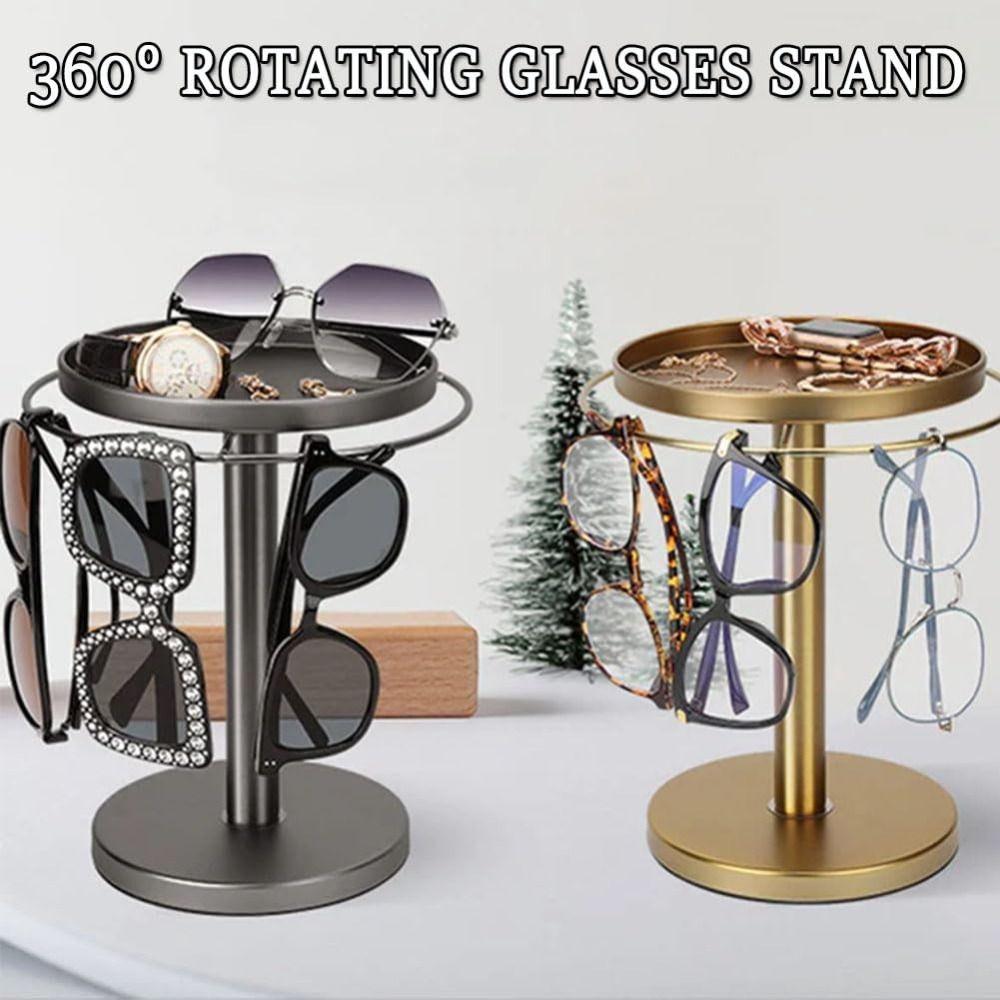 With Tray Eyeglass Display Rack Stainless Steel Sunglasses Holder Glasses Stand Organizer  for Desk