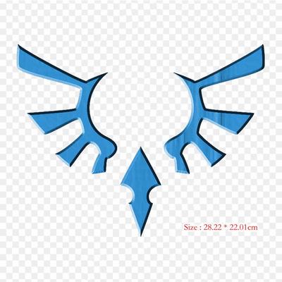 Hylian Clip Art Aufbügelbares Wärmeübertragungs-Druckvinyl Aufnäher Aufkleber für Kleidung DIY Applikationen Waschbare Aufnäher