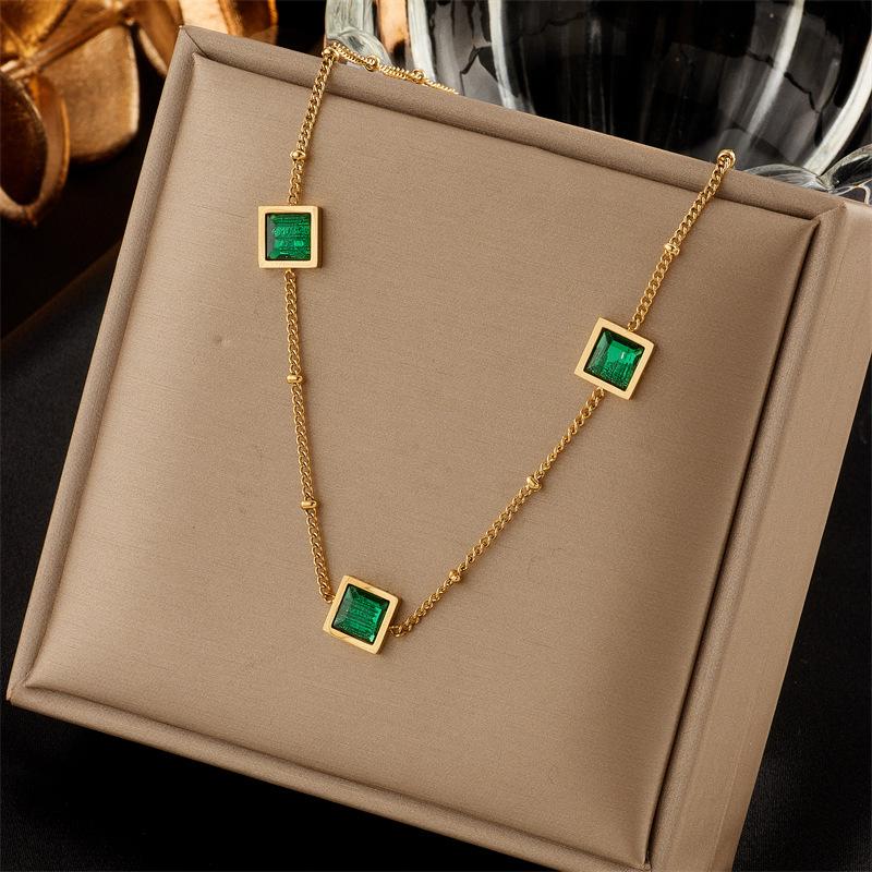 Gold Black Heart Lock Pendant Necklace