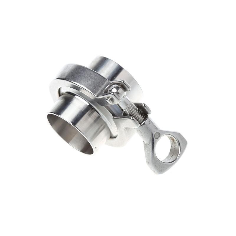 

X7JF 38mm 1.5 OD SS304 Sanitary Pipe Weld Ferrule + for Tri Clamp + PTFE Gasket Set срібний