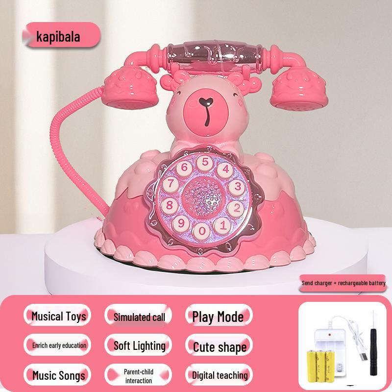Musical Toy Phone for Early Childhood Development - Simulated Landline for Boys & Girls