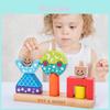 Day And Night Building Blocks Kids Toy Set Wooden Educational Puzzle For Ages 3-6