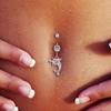Zinc Zinc Alloy Dolphin Belly Button Ring Rhinestone  Personalities   Women