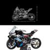 M1000 Motorcycle, 1920 Pieces, Heavy-duty Motorcycle Technology, Compatible with 42130 MOC, Building Blocks, Toys