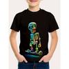 Abbigliamento per Bambini T-shirt da Ragazzo Manica Corta Stampa Teschio 3D Abbigliamento Estivo per Bambini Streetwear Creativo alla Moda Girocollo Abbigliamento per Ragazze
