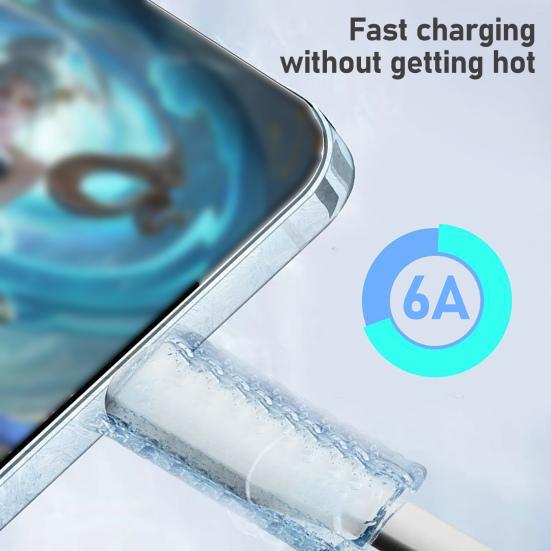 Data Cable Safe 120W Type-C Mobile Fast Charging Phone Data Line Charger Wire