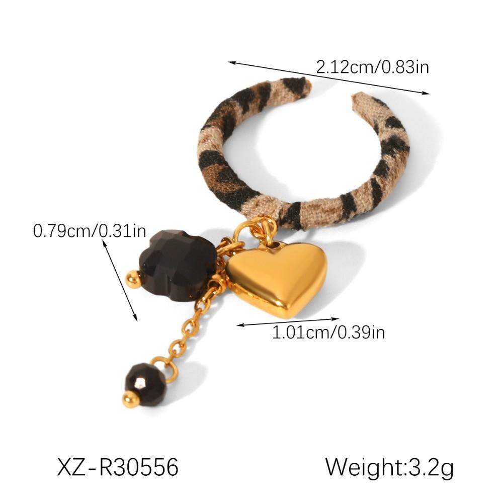 Gold Plated Heart Shape Scarf Necklace Stainless Steel Geometric Leopard Print Necklace Sunflower Tassel Heart Pendant Jewelry