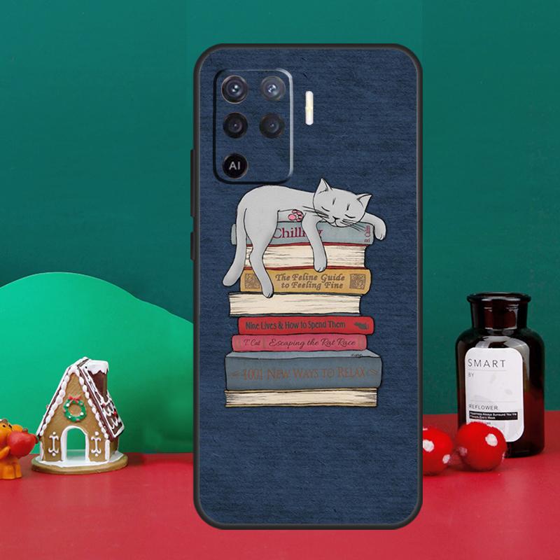 Read Books Illustration For OPPO A98 A78 A58 A79 A16 A76 A96 A5 A9 A53 A17 A57 A77 A15 A52 A72 A74 A94 A54S Case