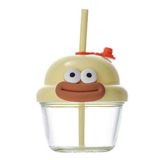 Glass Tumbler with Straw And Lid 210ml Reusable Iced Coffee Cup Cute Cartoon Drinking Cup for Water Matcha Travel