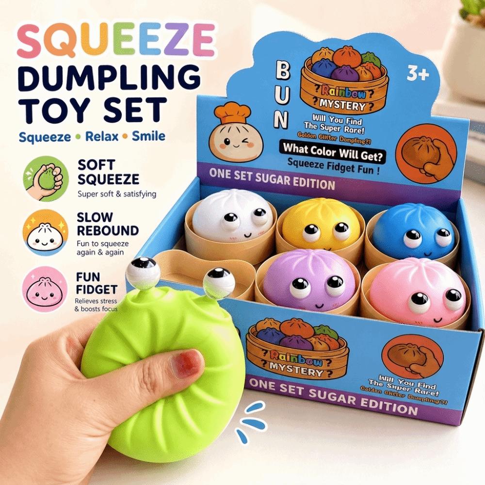 Big-eyed Cutie Steamed Stuffed Bun Squeeze Pinch Le Stress Relief Sensory Ball Home Decoration