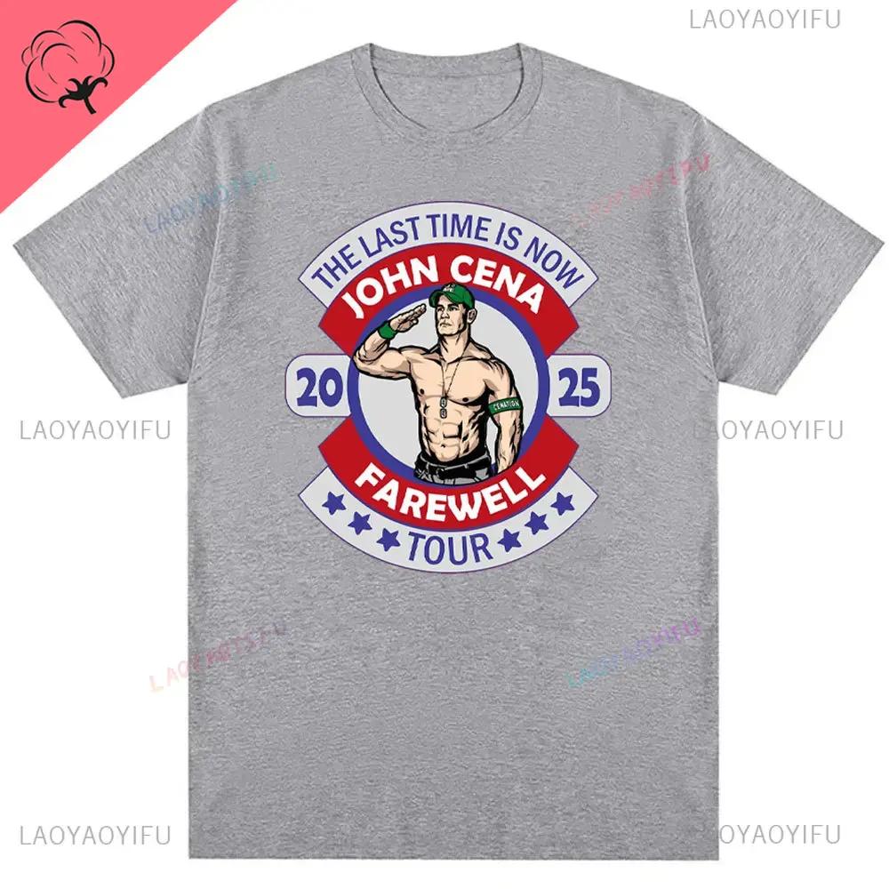 John Cena Wwe The Last Time Is Now Farewell Tour 2025 Shirt Essential T-Shirt Men Clothing High Quality Cotton Tops O-neck Tees