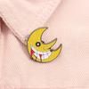 Evil Smile Horror Moon Enamel Pin Magical Manga Anime Peripherals Metal Brooch Lapel Badge Fashion Jewelry Gifts for Friends