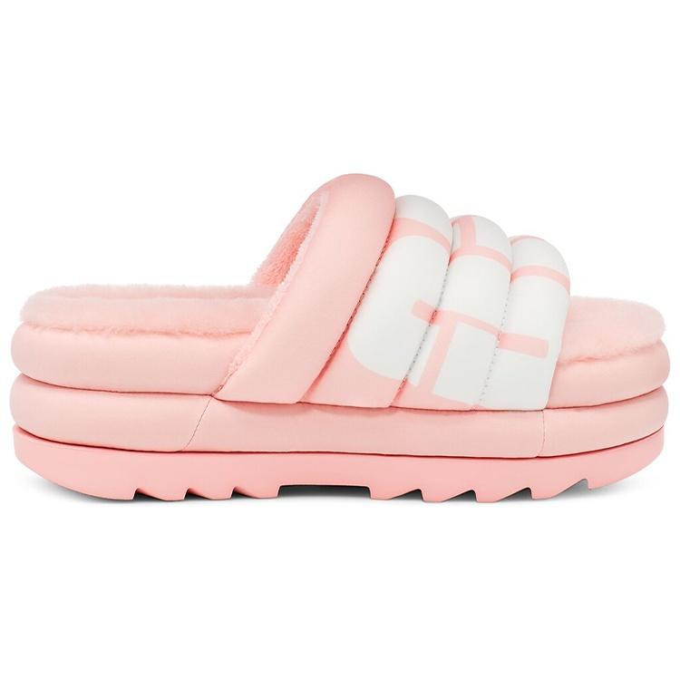 (WMNS) UGG Maxi Slide Logo 'Pink Scallop' Women's 1127067-PSLP