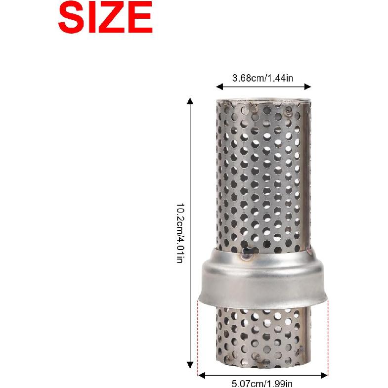 

Larcele 51mm Motorcycle Exhaust Muffler Universal Motorbike Muffler Silencer Baffle Adjustable Removable XSQ-04 (Short)