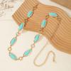 Retro Red Light Luxury Metal Adjustable Oval Waist Chain Women's Belt