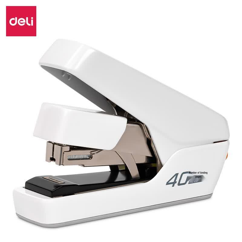 Deli 40-Page Labor-Saving Flat Clinch Stapler