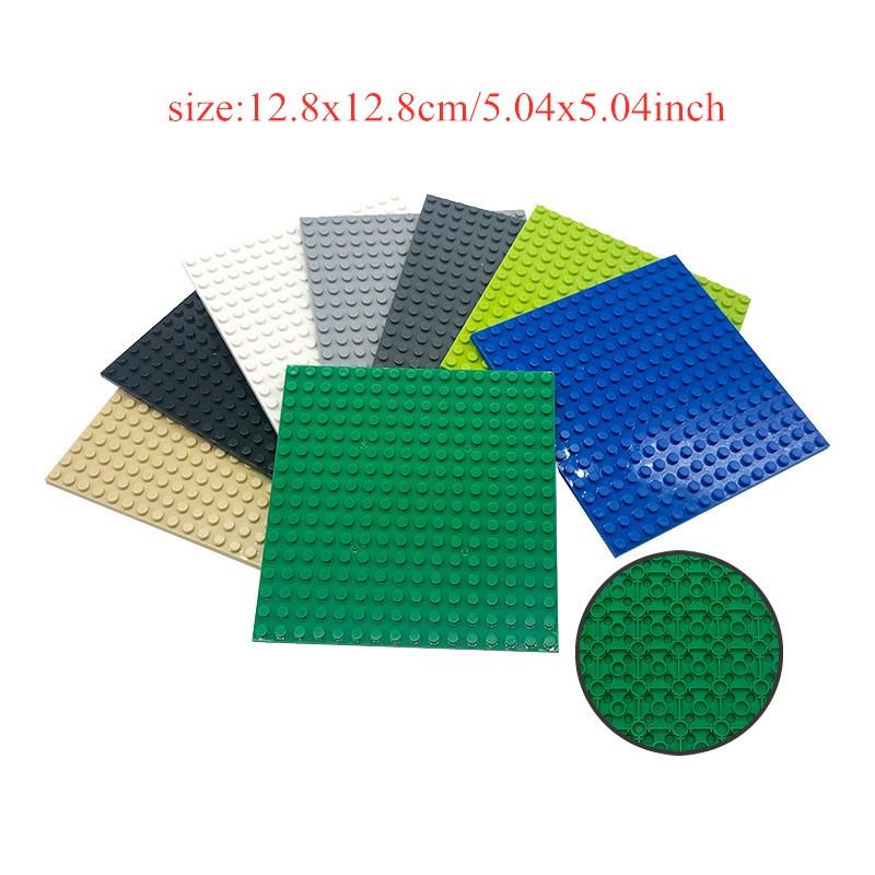 Non-Toxic 4Pcs 16X16 Dots Double-Sided Baseplate Building Blocks Base Plate Moc City Parts Educational Christmas Gift Toy For Children