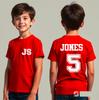 Personalised Name and Number T-Shirt, Birthday Party Boys Girls Funny Custom Tee