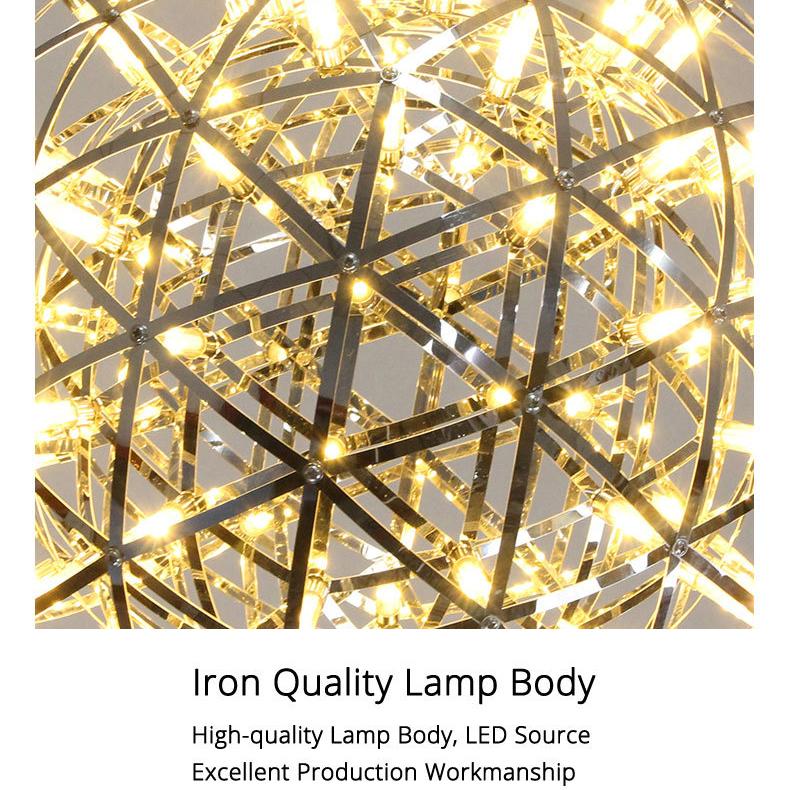 Sparkle Ball Chandelier Wrought Iron Clothing Store Barber Shop Chandelier Bed and Breakfast Tea Room Duplex Floor Lamp