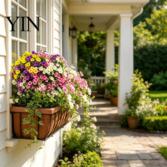 Fiori Artificiali da Giardino Resistenti ai Raggi UV Petunie, Fiori Finti da Esterno per Patio Portico Vasi Appesi, Piante Realistiche Decorazione Interna