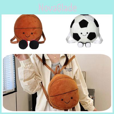 Ny Rolig Sport Fotboll Basket Plyschleksak Axelväska Docka Barnpresent Kreativ Dockryggsäck