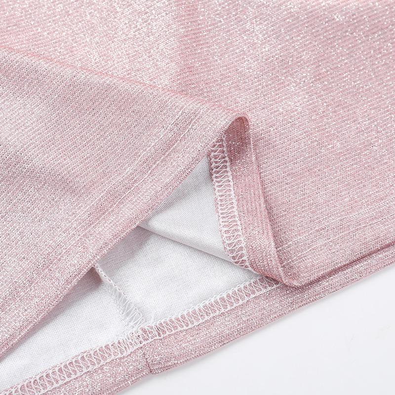 Fall Short Dress Fashion Style Sexy Slim-fit Sparkly Halter Strap Slip Dress