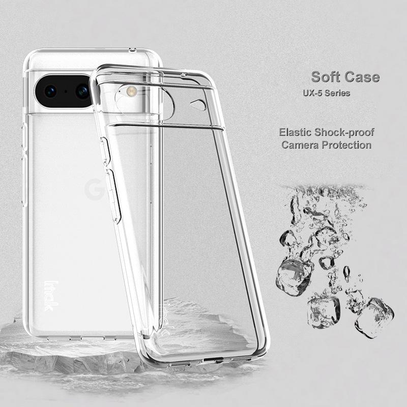 IMAK UX-5 Series For Google Pixel 8 Crystal Clear Back Protector Case TPU Shockproof Phone Cover