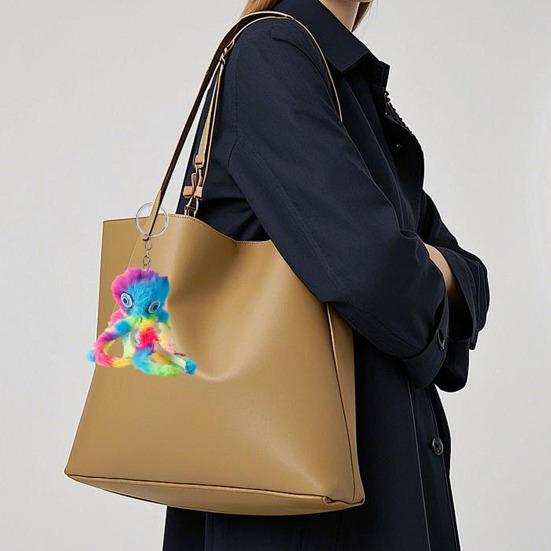 Přívěsek na klíče Plyšová chobotnice Tvar Přívěsek na klíče Dekorace Peněženka Auto Taška Měkký plyšový přívěsek Doplněk na batoh