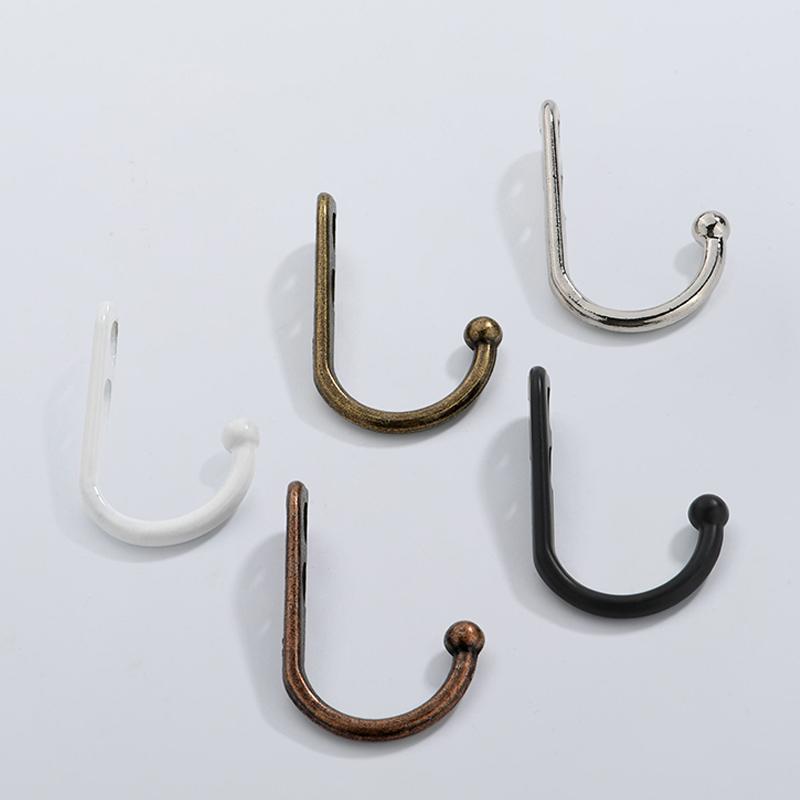 Heavy Duty Alloy Hooks With Screws Wall Mounted Hanging Hangers For Coat Towel Bags Cups Hook Home Storage Rack Holder