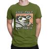 T-shirt Homme Raccoon Graphique Live Fast Eat Trash T-shirt Casual Manches Courtes Col Rond Coton 4XL Vêtements
