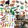 MOC Scena ze zwierzętami Klocki Zoo Kaczki Kot Pies Pingwin Orzeł Gołąb Wilk Niedźwiedź Jeleń Rekin Wąż Myszy Owca Zabawki DIY Klocki K055