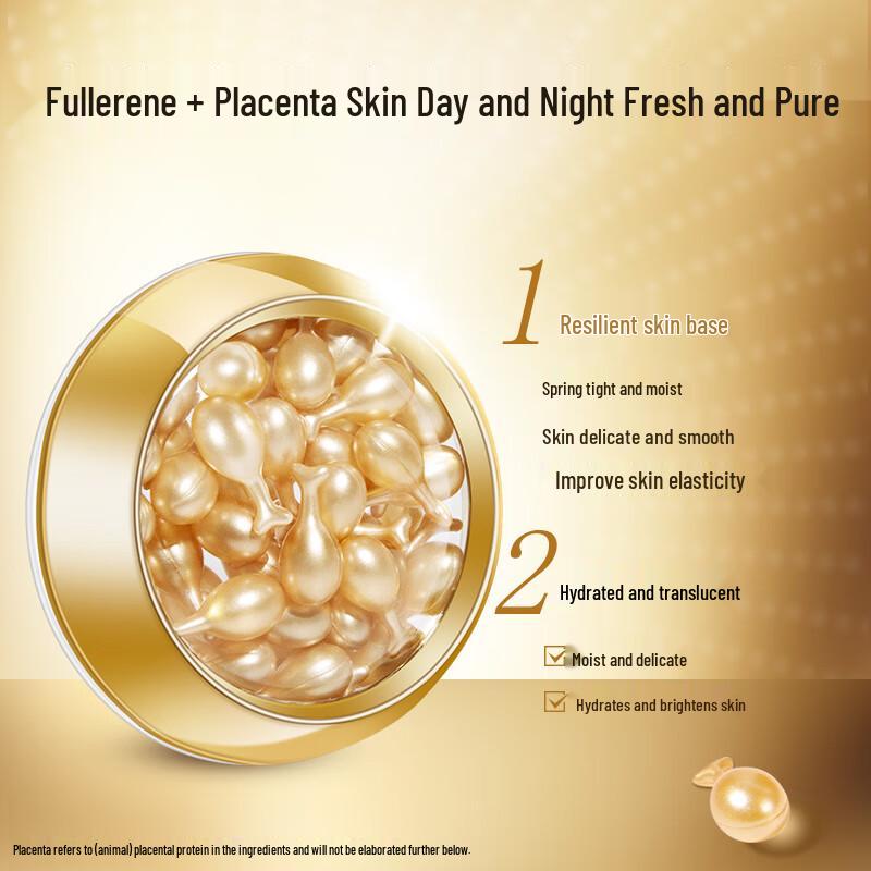 Dream Xilan Fullerene Placenta Anti-Aging Kapsle s pleťovou esencí