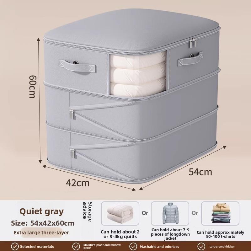 

Сверхбольшой портативный компрессионный мешок для хранения большой вместимости, подходит для одежды, одеял, подушек, диванных подушек, пуховых одеял 54*42*60CM серый