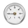 0-120℃ Stainless Steel Clamp-On Tube Thermometer On Tube Heating Spring 63Mm Metal Temperature Temp Gauge Spring Industrial Tool