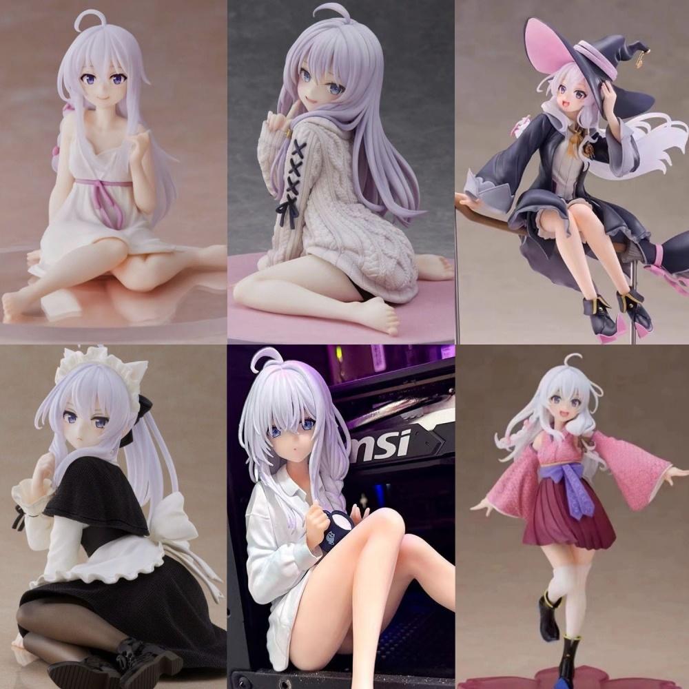 The Journey Of Elaina Sitting In Pajamas Anime Girl Figure 11cm Model Statue Collection Desktop Decoration Toys