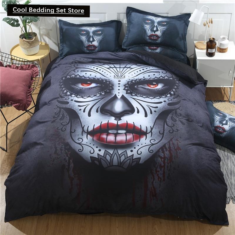 Sexy Beauty Skeleton Girl Bedding Set 3d Duvet Cover Polyester Comforter Cover Twin Queen King Single Size Luxury Fashion Gift