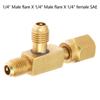 1/4X1/4X1/4\\\" T Type Adapter 1pc Add Gauge Manifold Pump