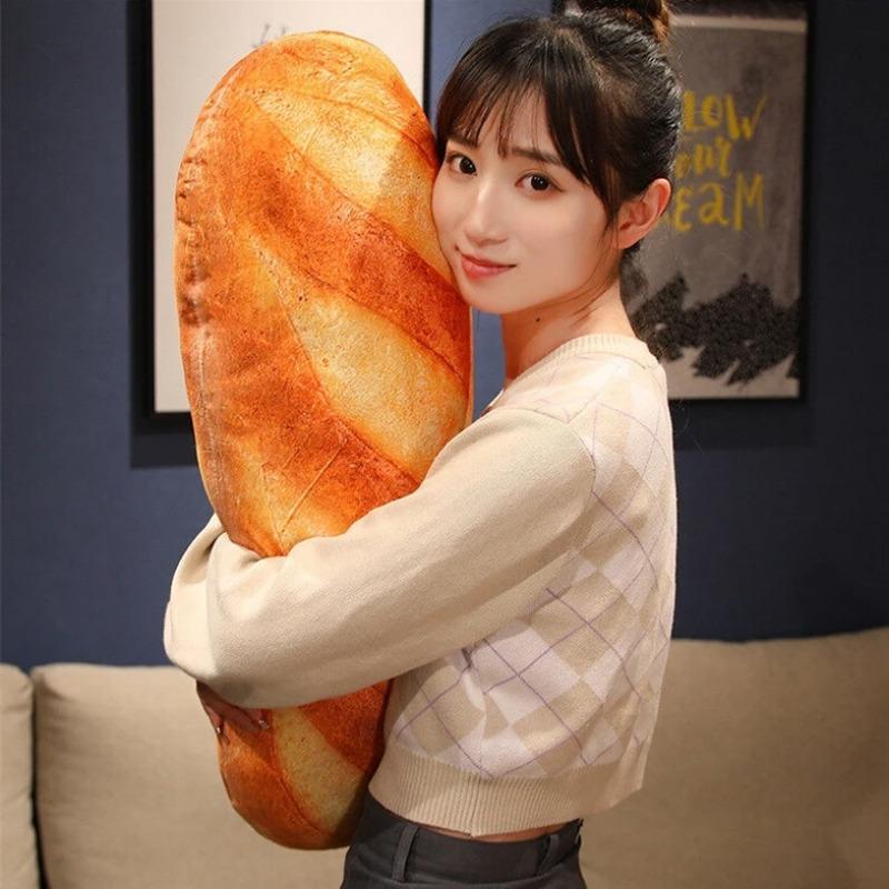 French Bread Pillow Plush Stuffed Printing Images Food Plushie Peluche Party Prop Decor Sleeping Companion Kits Gift Room Decor